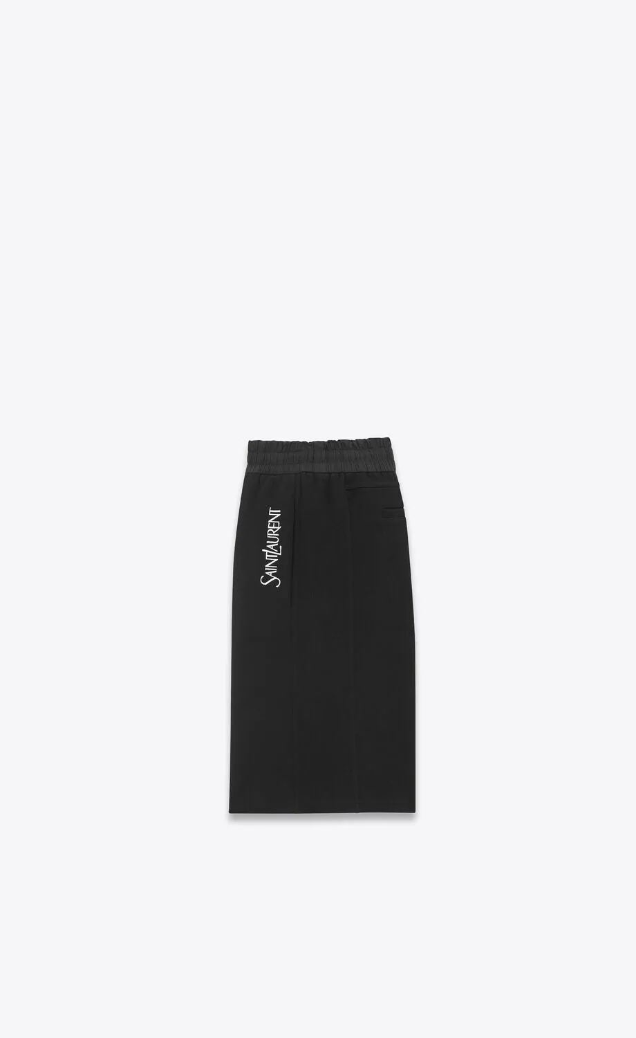 Saint Laurent Bermuda In Fleece Noir Et Naturel