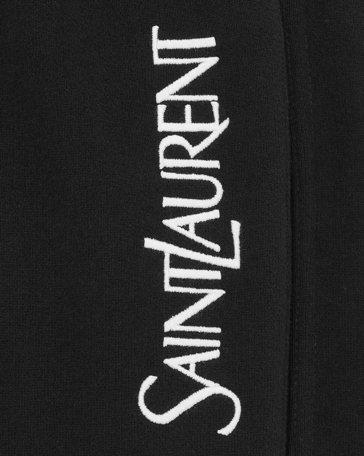 Saint Laurent Bermuda In Fleece Noir Et Naturel