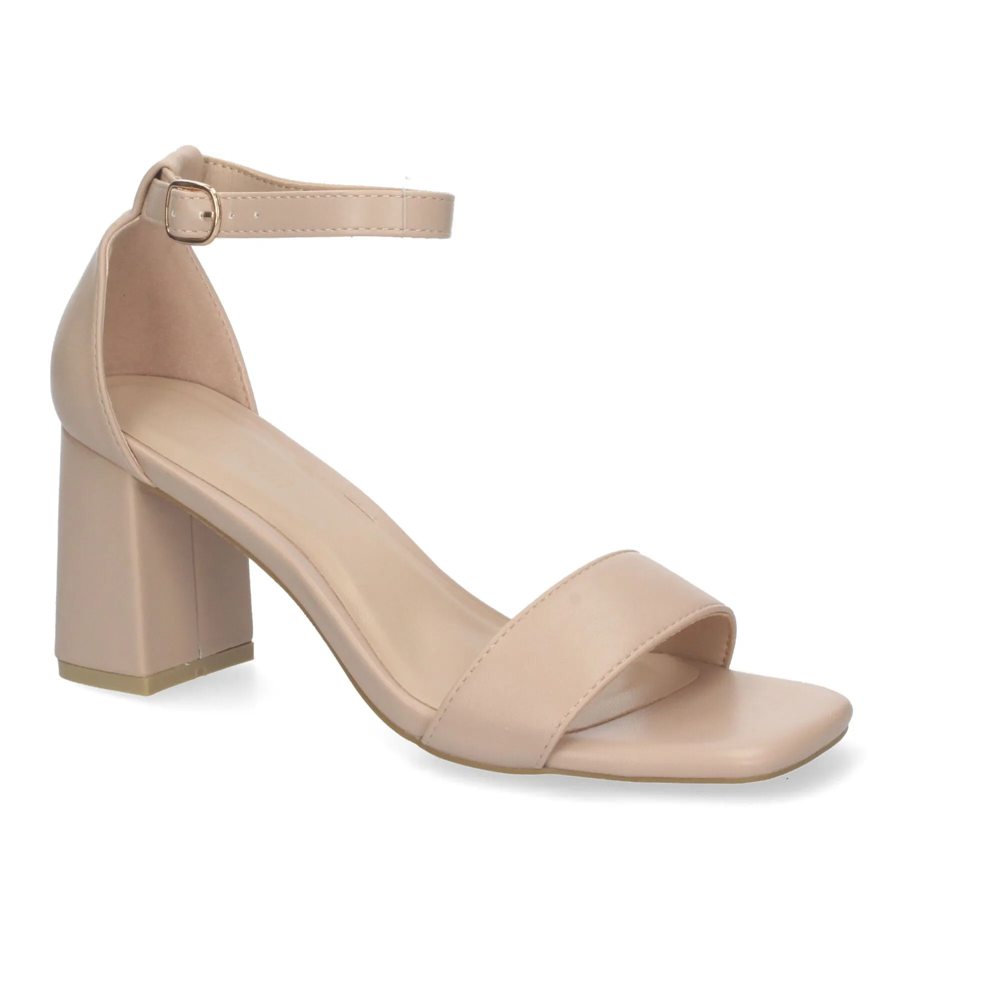 SANDALIAS DE TACóN MEDIO PARA FIESTA MUJER COLOR BEIGE B3051