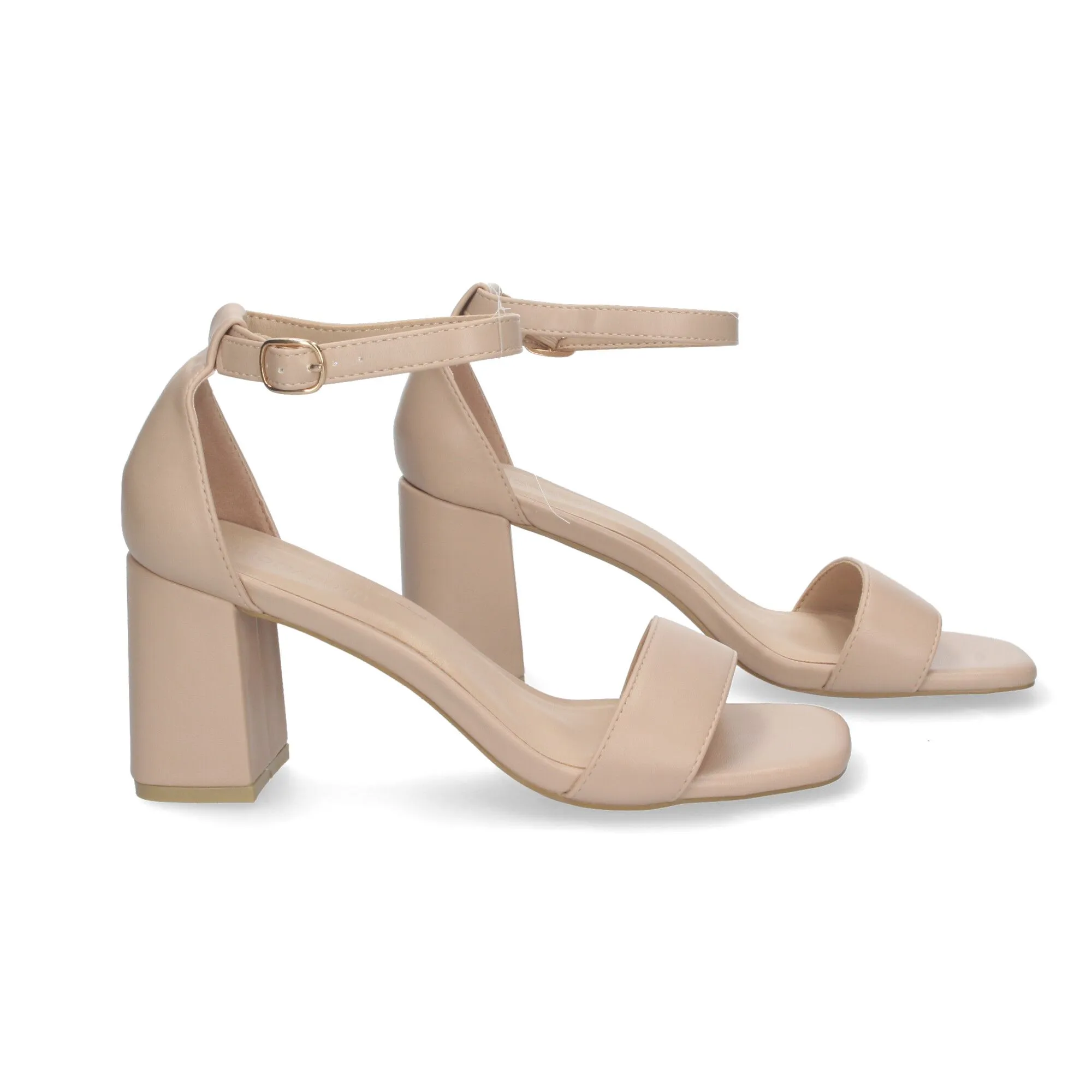 SANDALIAS DE TACóN MEDIO PARA FIESTA MUJER COLOR BEIGE B3051
