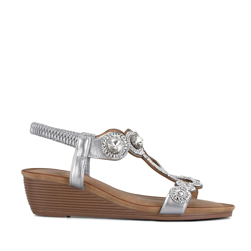 Sandalias Mujer Adelina Plateado Weide