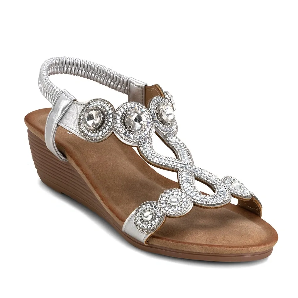 Sandalias Mujer Adelina Plateado Weide