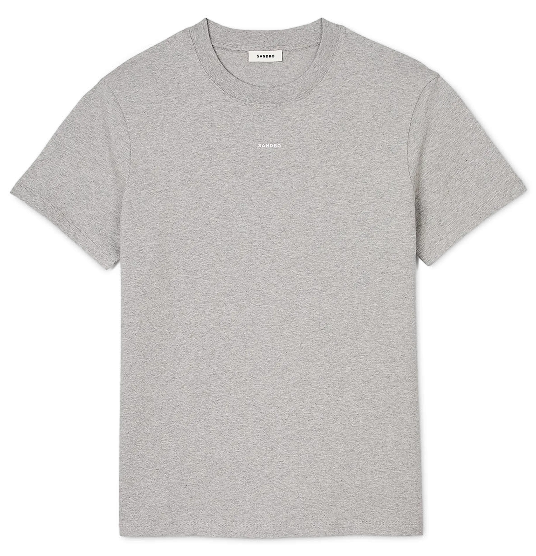 SANDRO Camiseta con cuello redondo  en gris