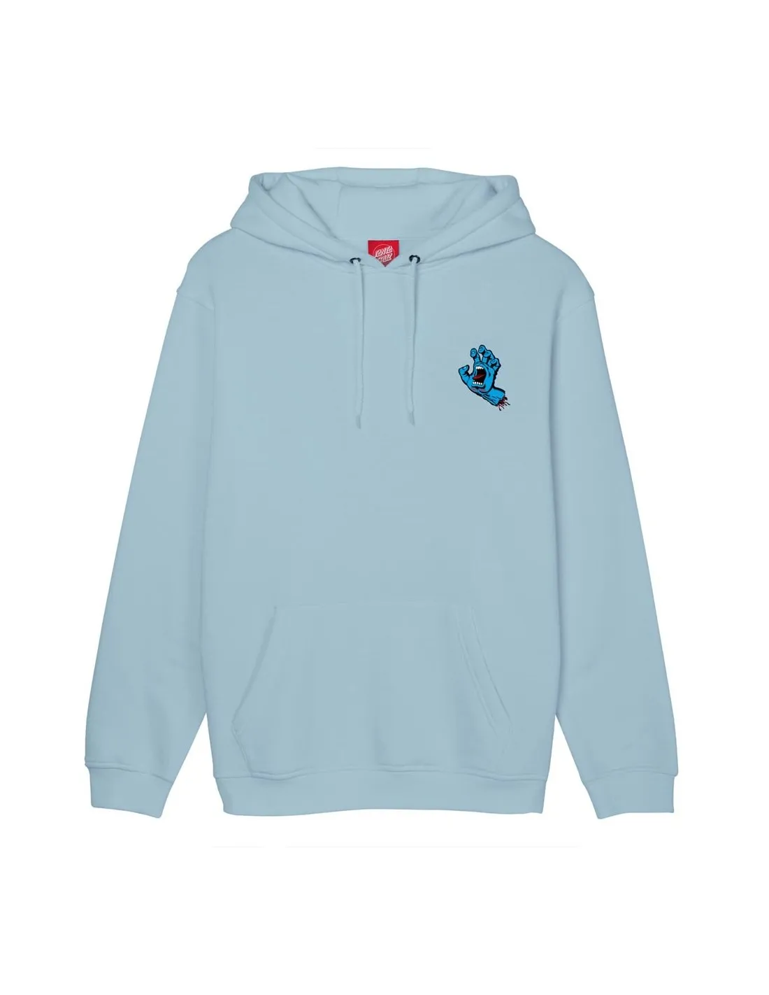 SANTA CRUZ SCREAMING HAND CHEST HOOD SKY BLUE