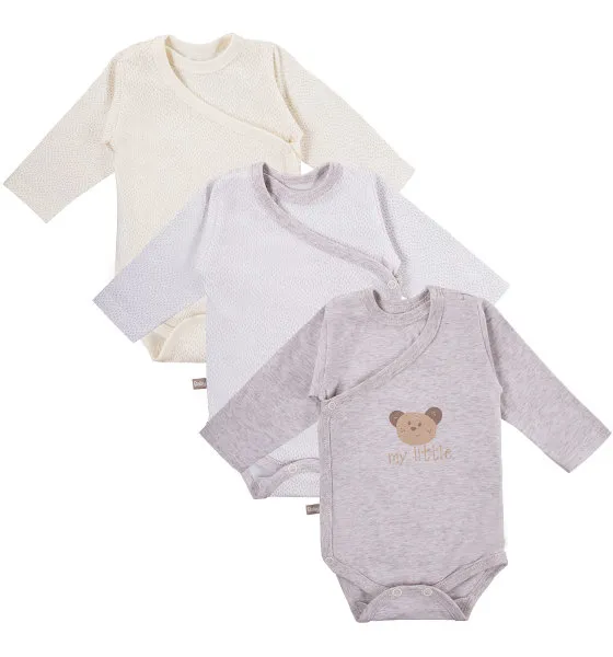 Set de 3 bodies para bebé niña