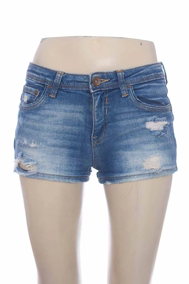 SHORT COLOR AZUL  BERSHKA