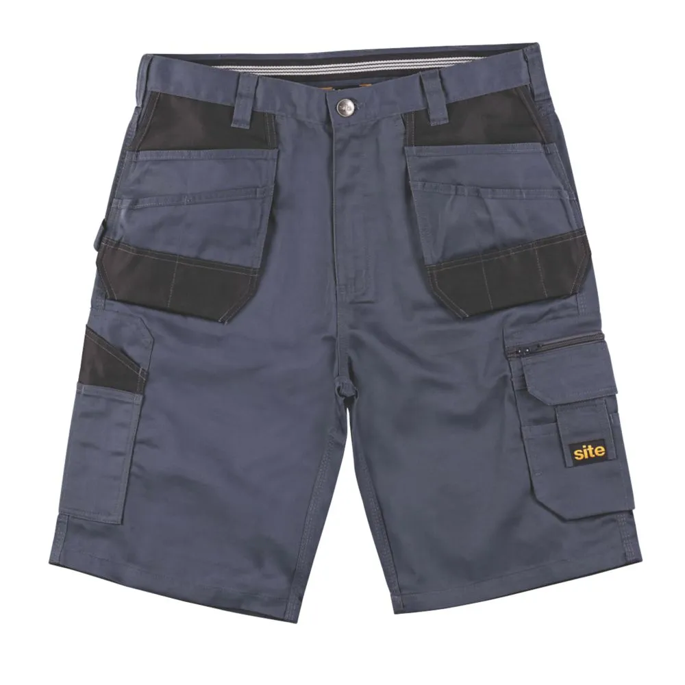 Site Jackal, pantalón corto multibolsillo, gris/negro (cintura 34