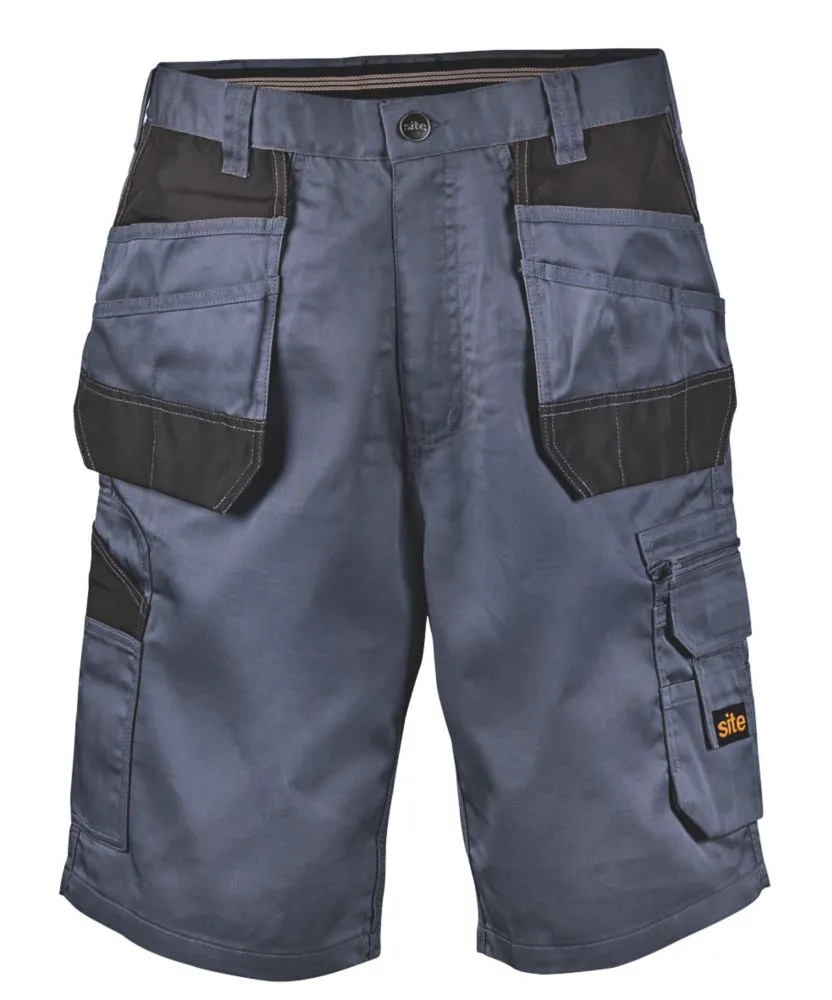 Site Jackal, pantalón corto multibolsillo, gris/negro (cintura 34