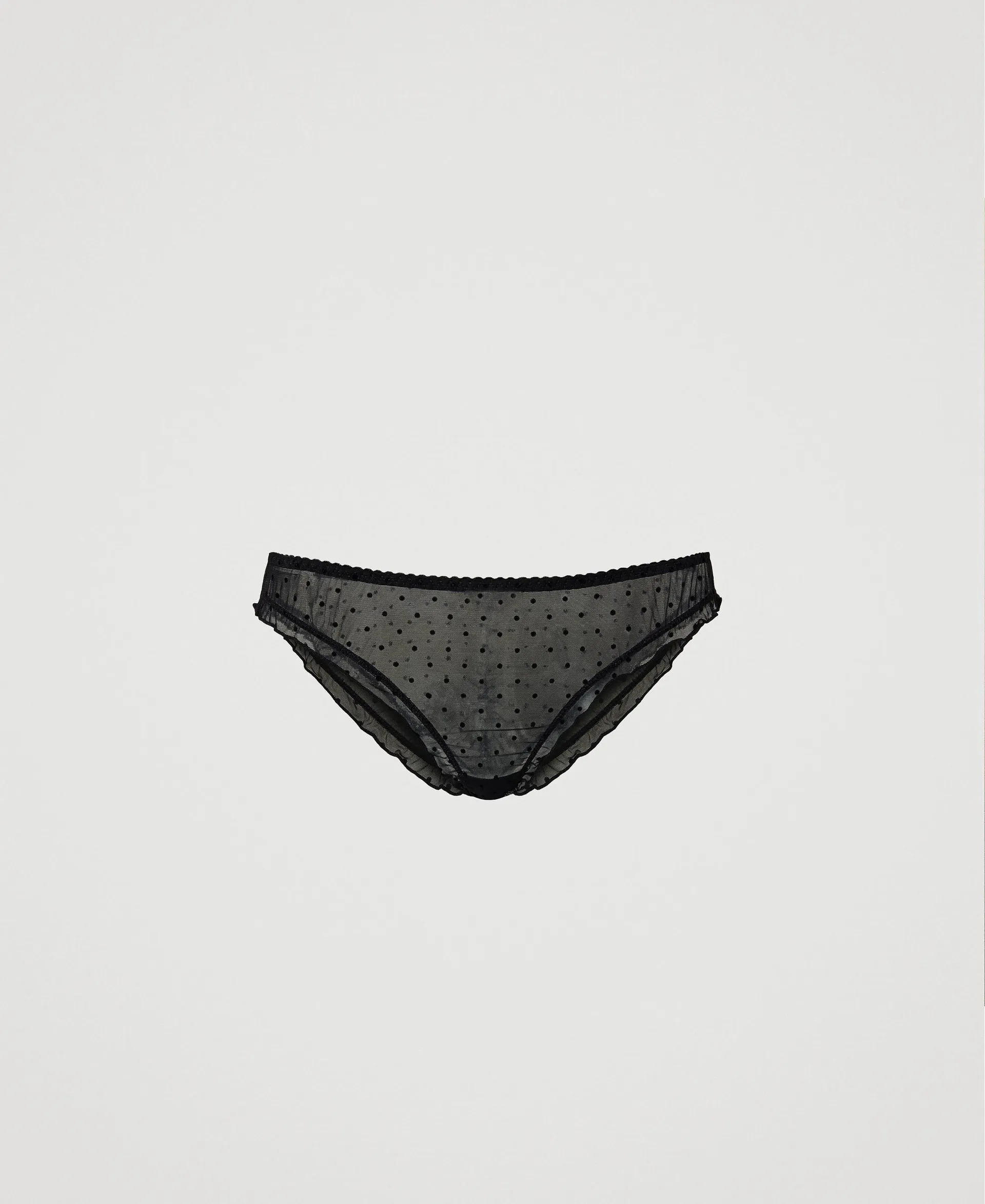Slip brésilien en tulle plumetis