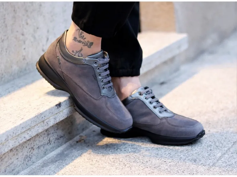 SNEAKERS DE ANTE CON GORETEX 6163833 IGI&CO EN COLOR GRIS