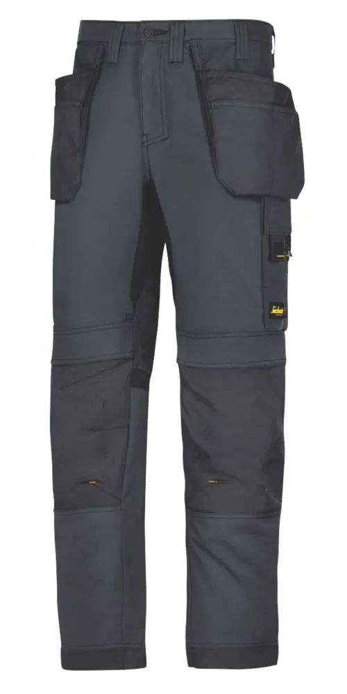 Snickers AllRoundWork, pantalón de trabajo diario, gris acero (cintura 36