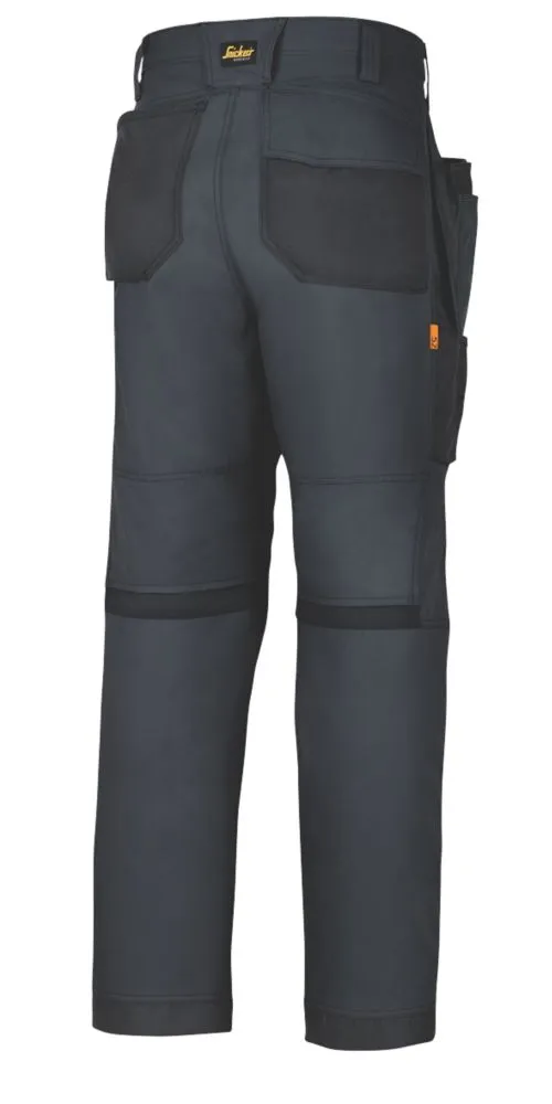 Snickers AllRoundWork, pantalón de trabajo diario, gris acero (cintura 36