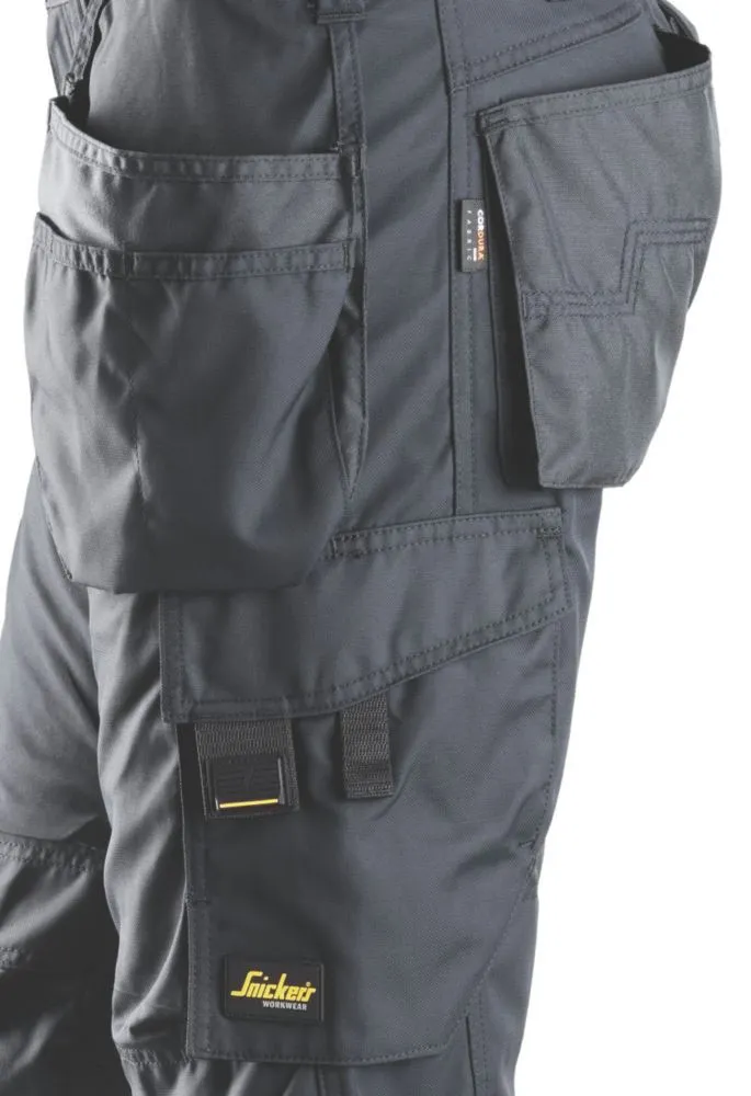 Snickers AllRoundWork, pantalón de trabajo diario, gris acero (cintura 36