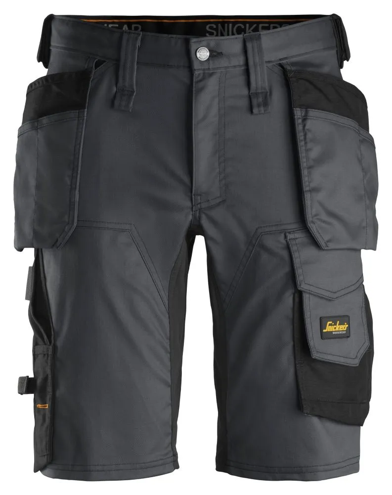 Snickers AW, pantalón corto elástico, gris/negro (cintura 41