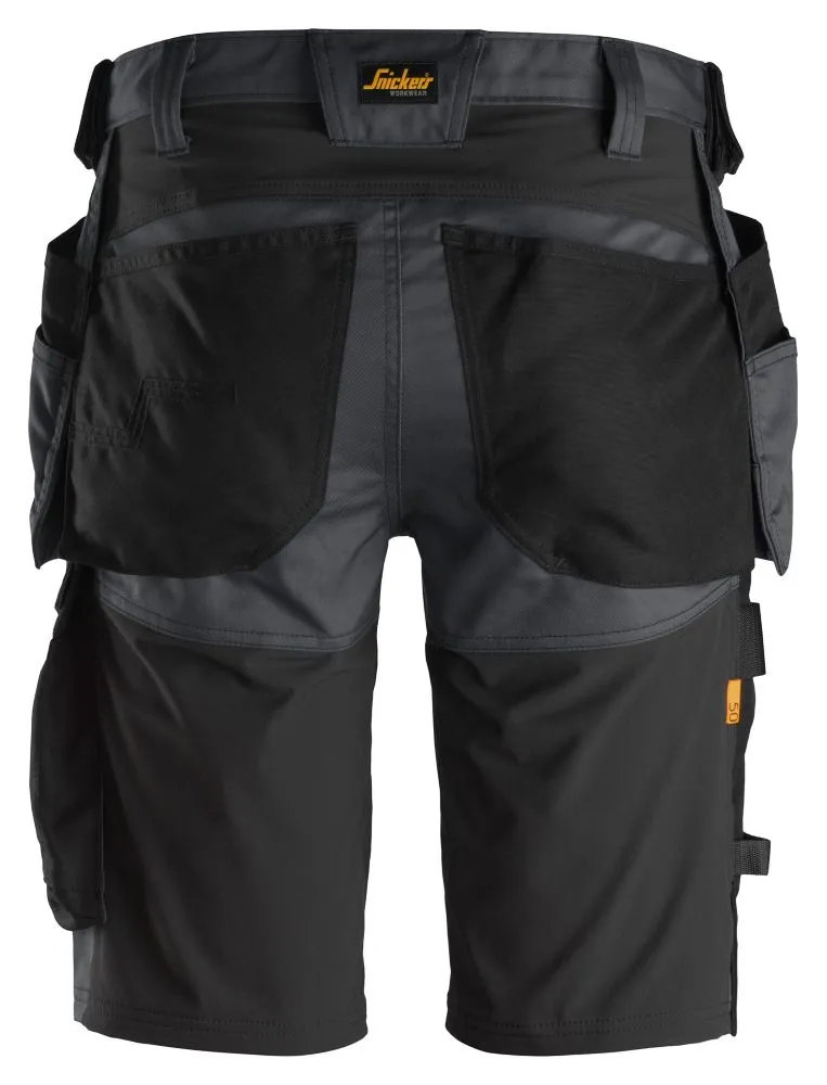 Snickers AW, pantalón corto elástico, gris/negro (cintura 41