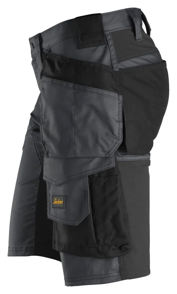 Snickers AW, pantalón corto elástico, gris/negro (cintura 41