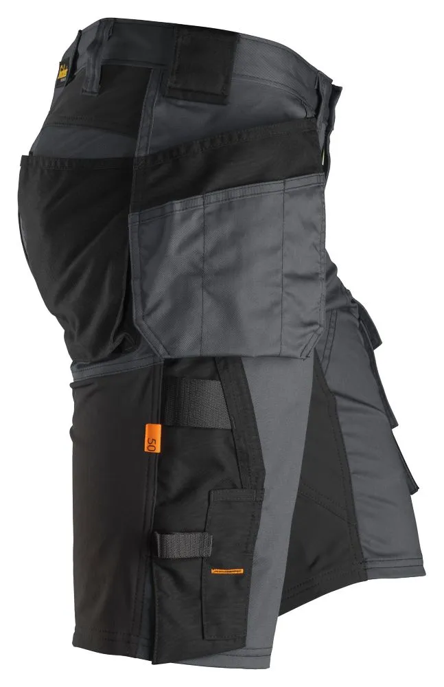 Snickers AW, pantalón corto elástico, gris/negro (cintura 41
