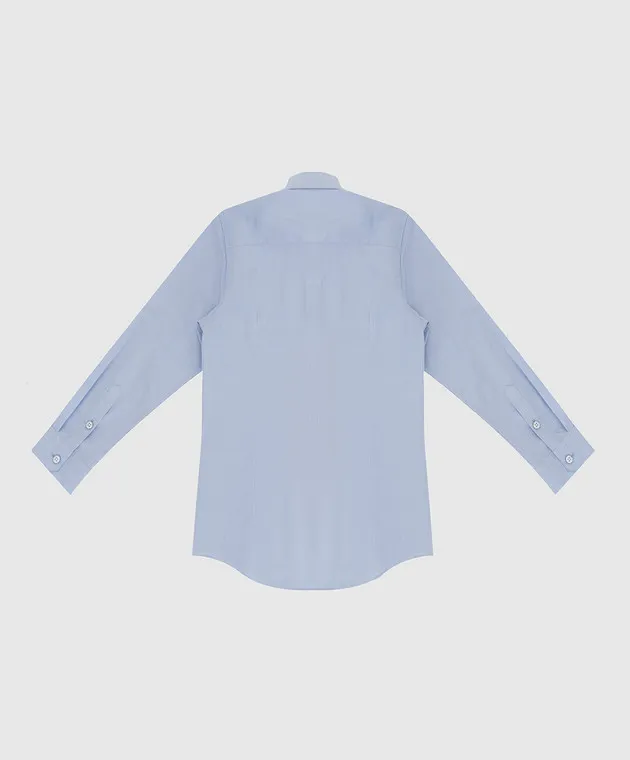 Stefano Ricci Children's blue shirt in a pattern