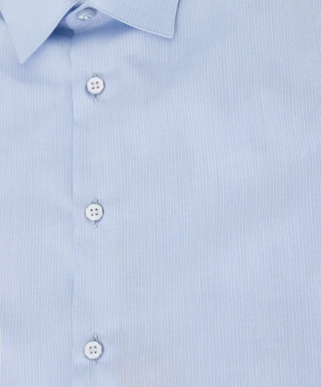 Stefano Ricci Children's blue shirt in a pattern