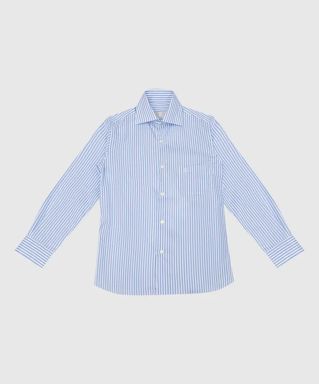 Stefano Ricci Children's blue striped shirt