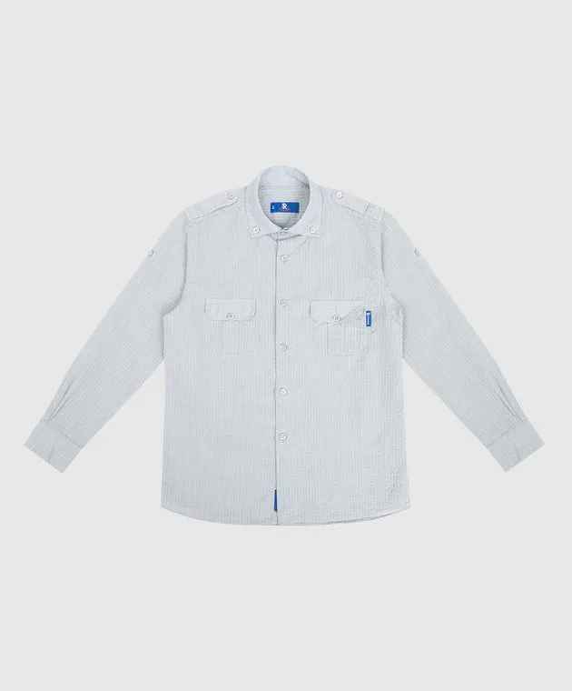 STEFANO RICCI CHILDREN'S GRAY REAPEREFFECT SHIRT