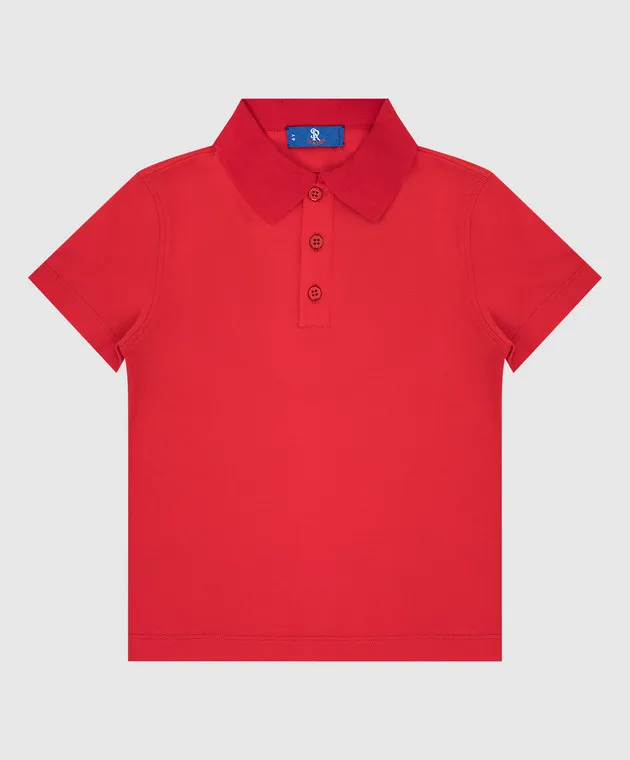 Stefano Ricci Children's red polo with embroidery