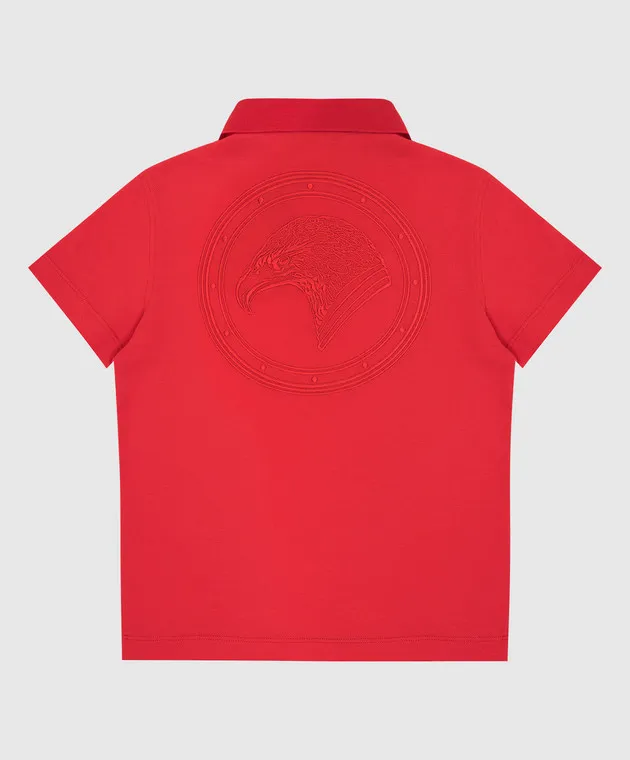 Stefano Ricci Children's red polo with embroidery