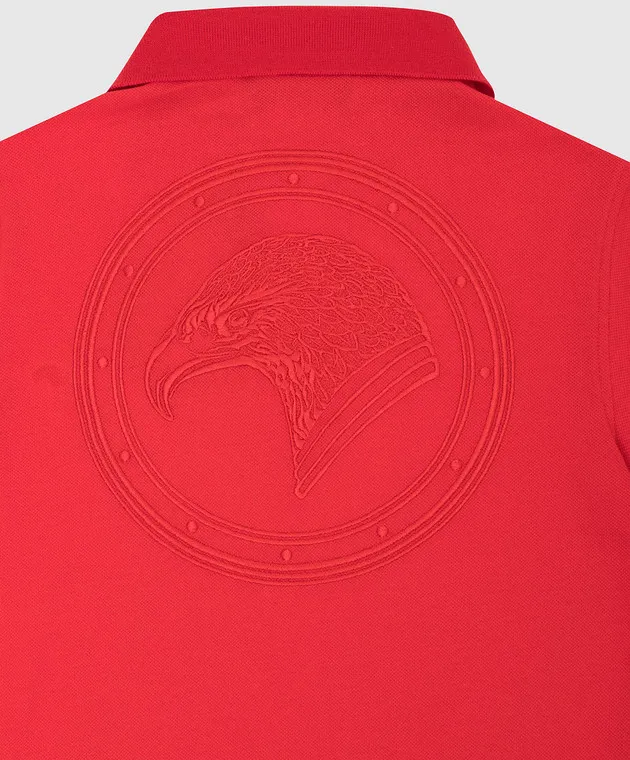 Stefano Ricci Children's red polo with embroidery