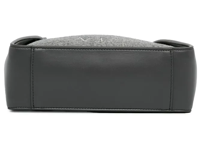 Stella Mc Cartney Stella McCartney Bandolera gris con logo de fieltro ecológico 