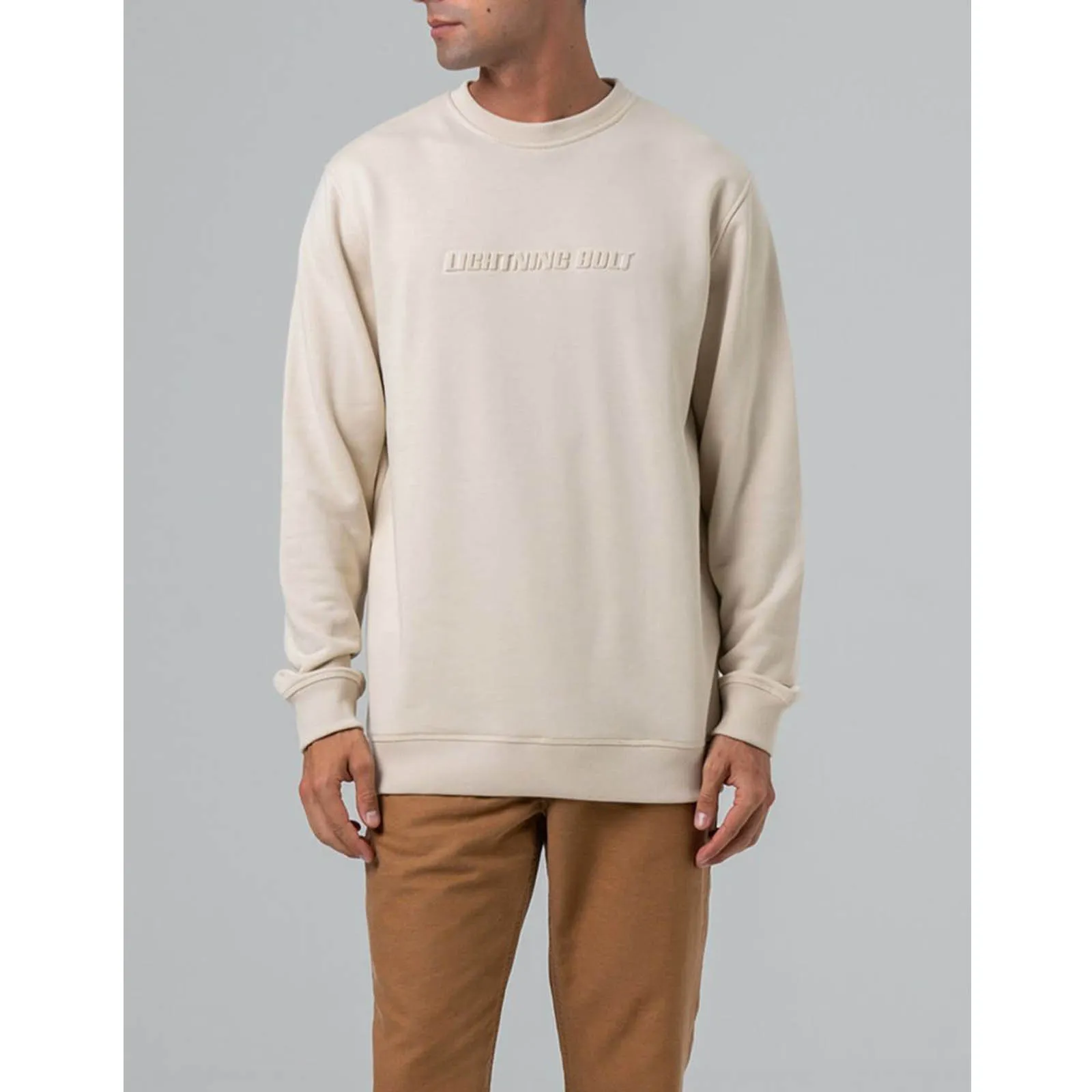 Sudadera Bolt Relief Crew Beige