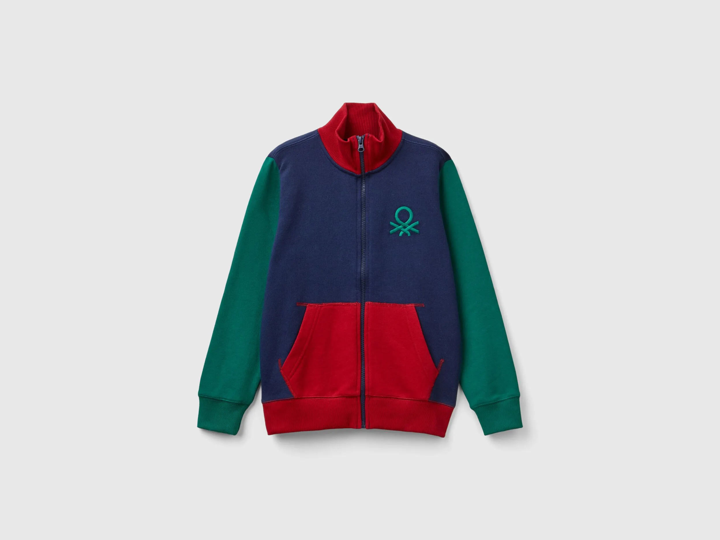 Sudadera de 100 % algodón con cremallera