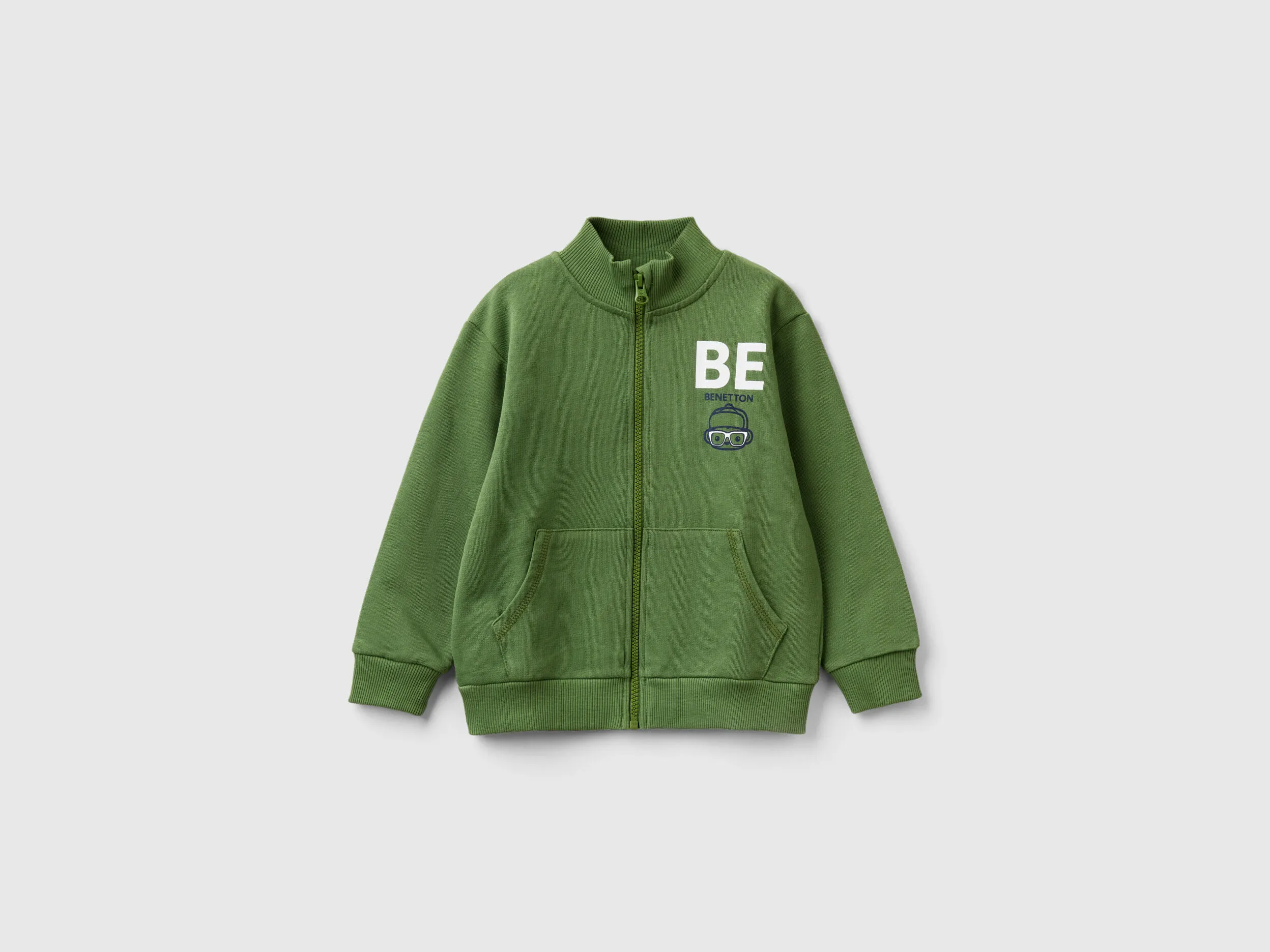 Sudadera de algodón orgánico con cremallera