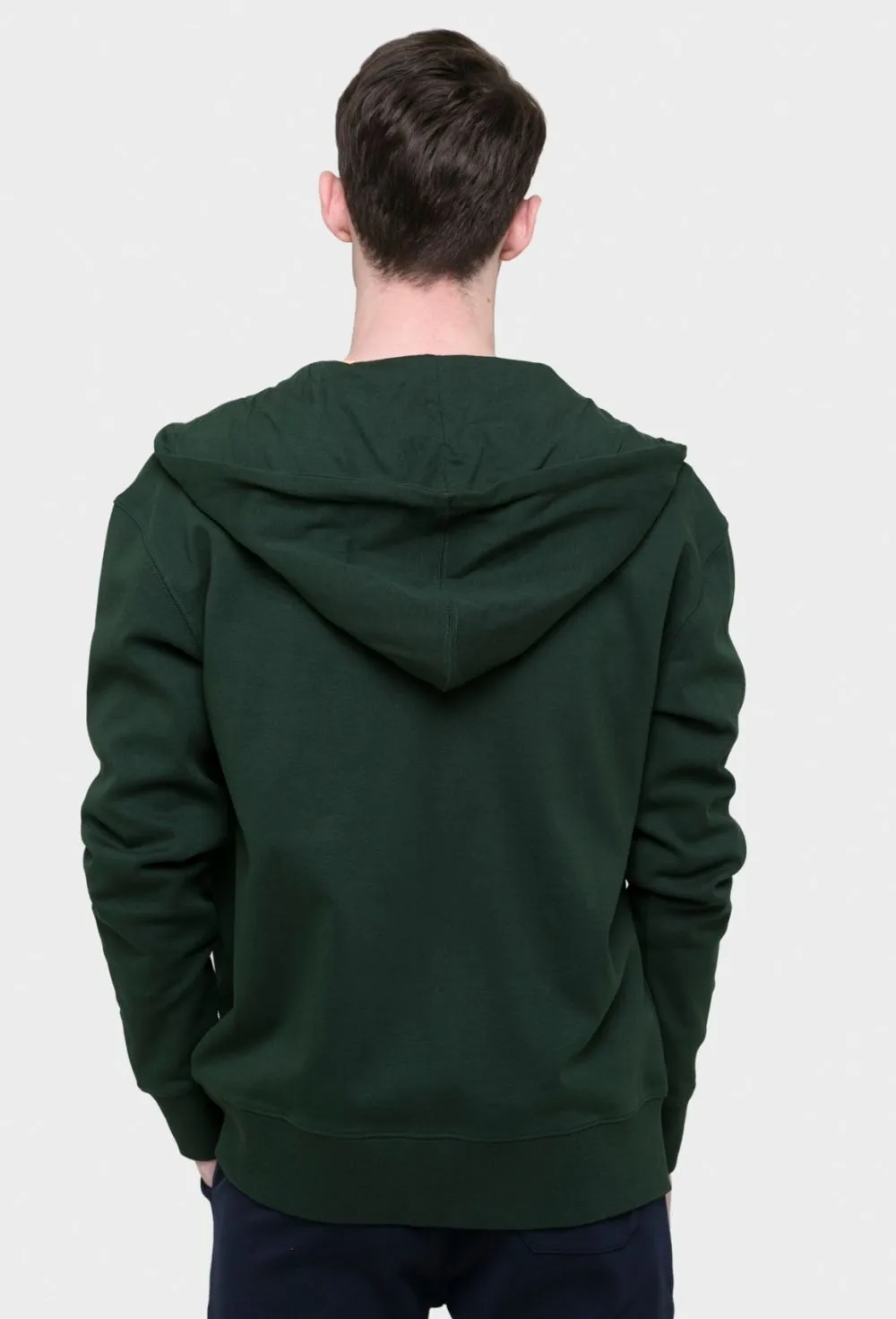Sudadera de cremallera color verde