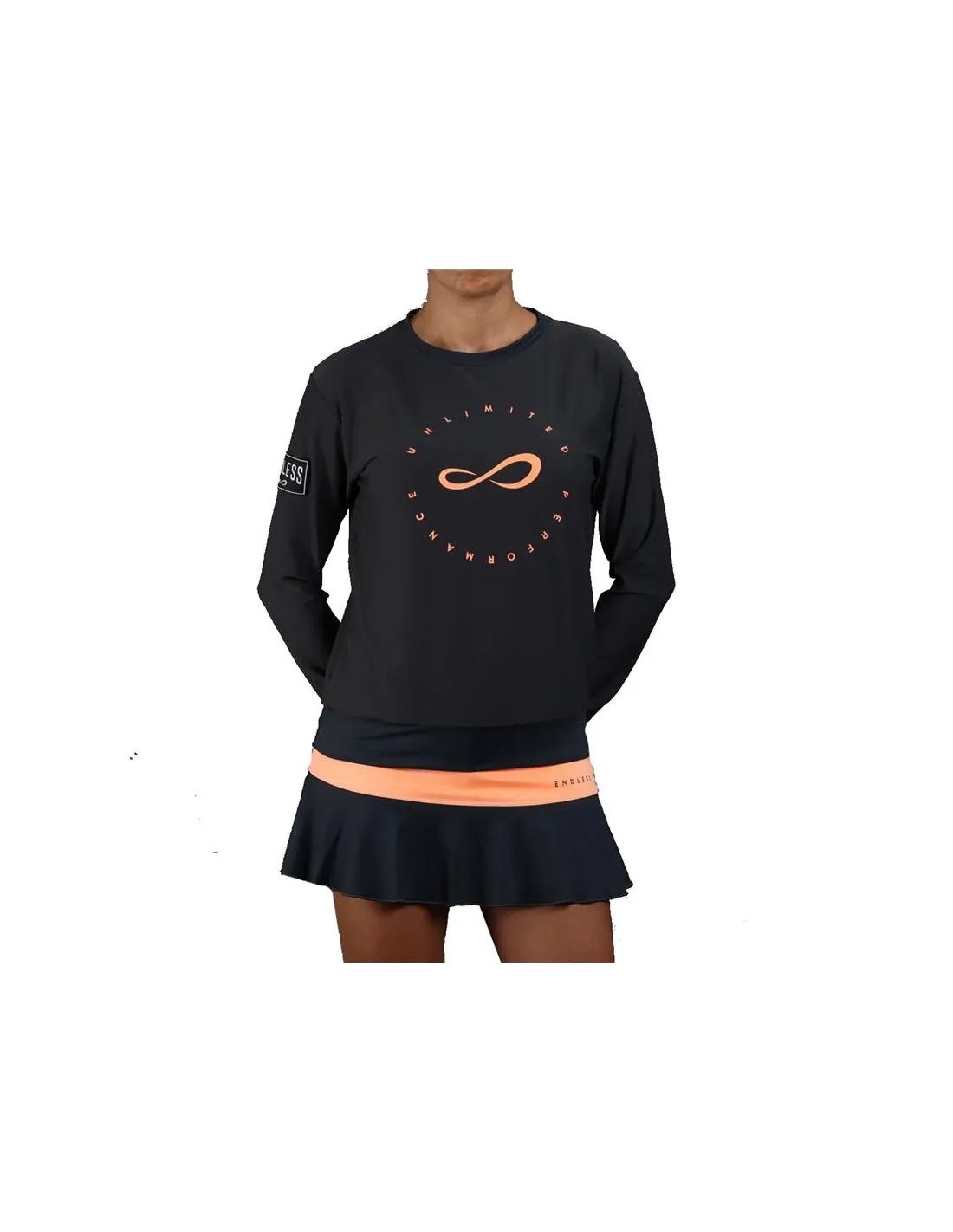 Sudadera de Pádel Endless Inner Tech Mujer Titanium Salmon