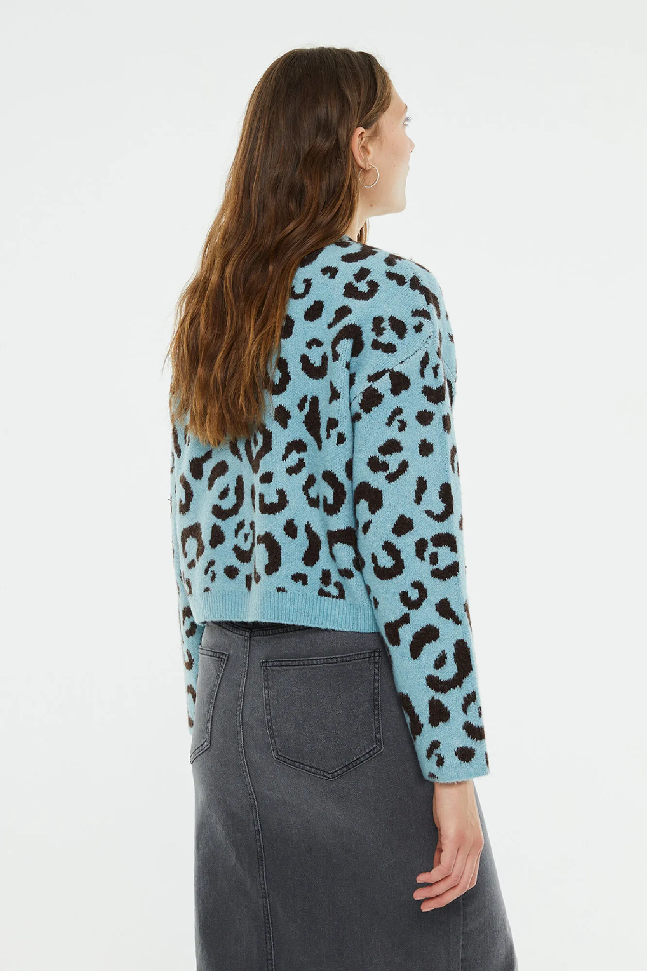 Systemaction Cárdigan recto jacquard animal print