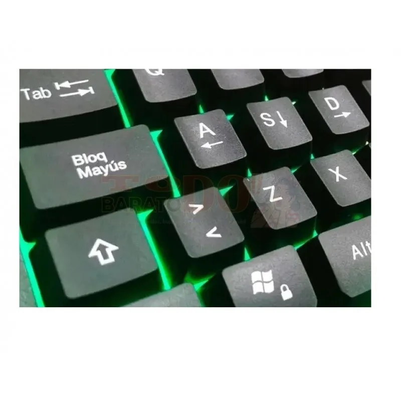 TECLADO WB540 CON CABLE USB CON ILUMINACIóN LED GAMER TIENE LA Ñ