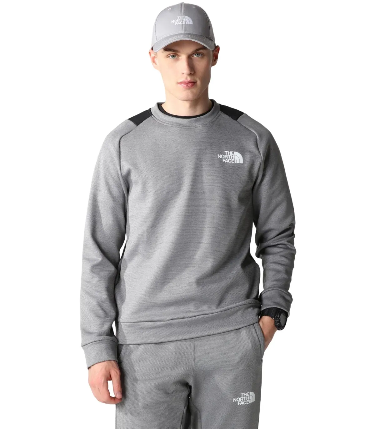 THE NORD FACE  SUDADERA PARA HOMBRE GRIS  MA CREW FLEECE