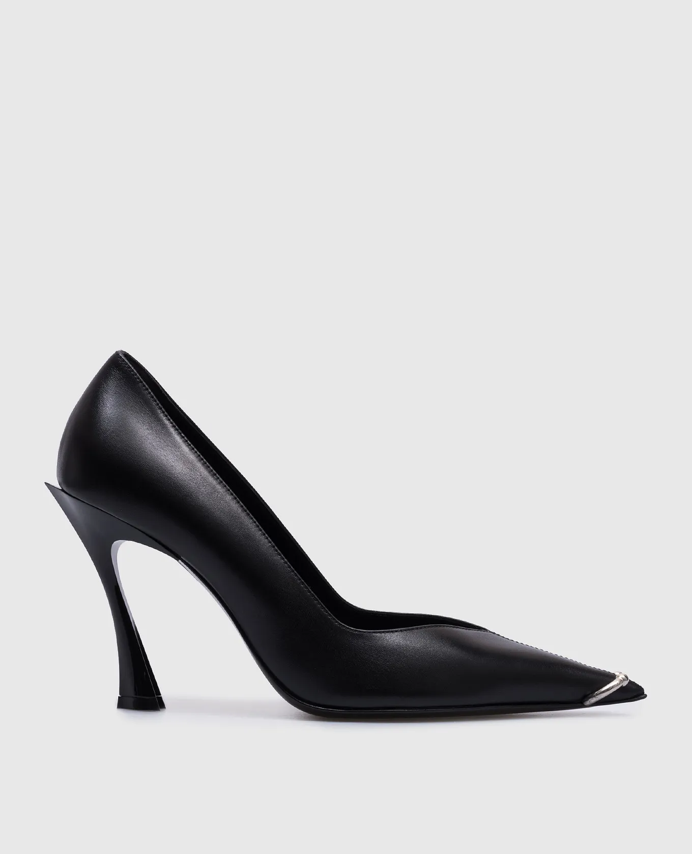 Thierry Mugler Black leather boats Piercing