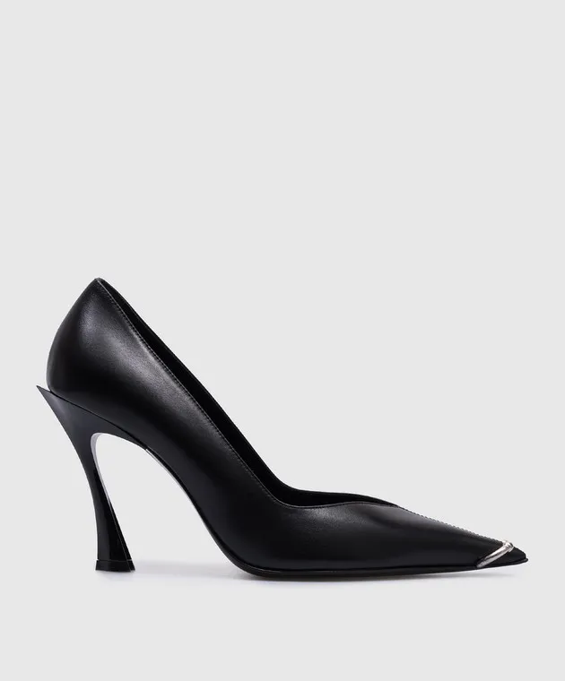 Thierry Mugler Black leather boats Piercing