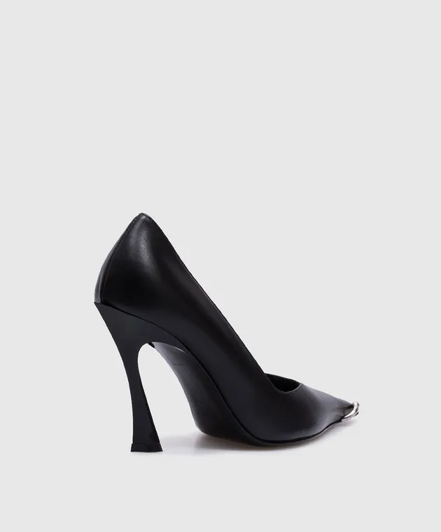 Thierry Mugler Black leather boats Piercing