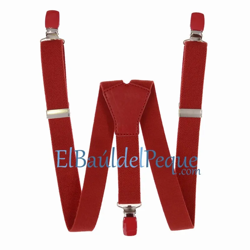 Tirantes Rojo Básicos Infantiles
