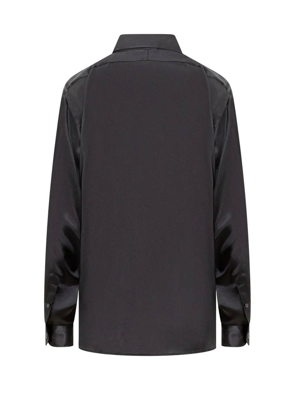 TOM FORD Silk Shirt with Pleated Detail