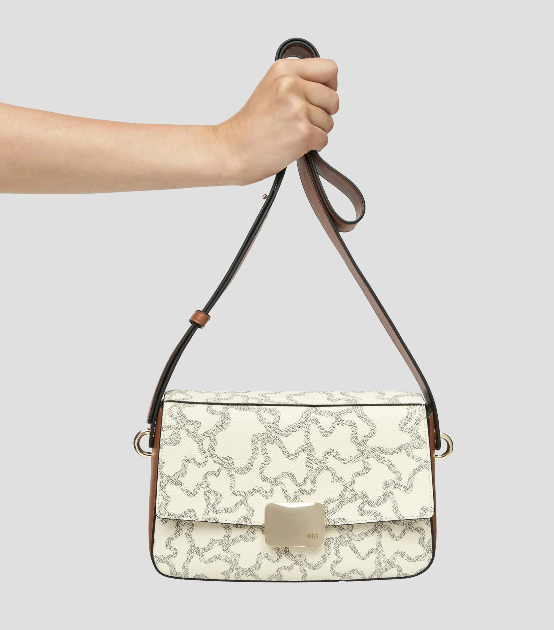 Tous Bolso crossbody beige Kaos Icon monogram Mujer