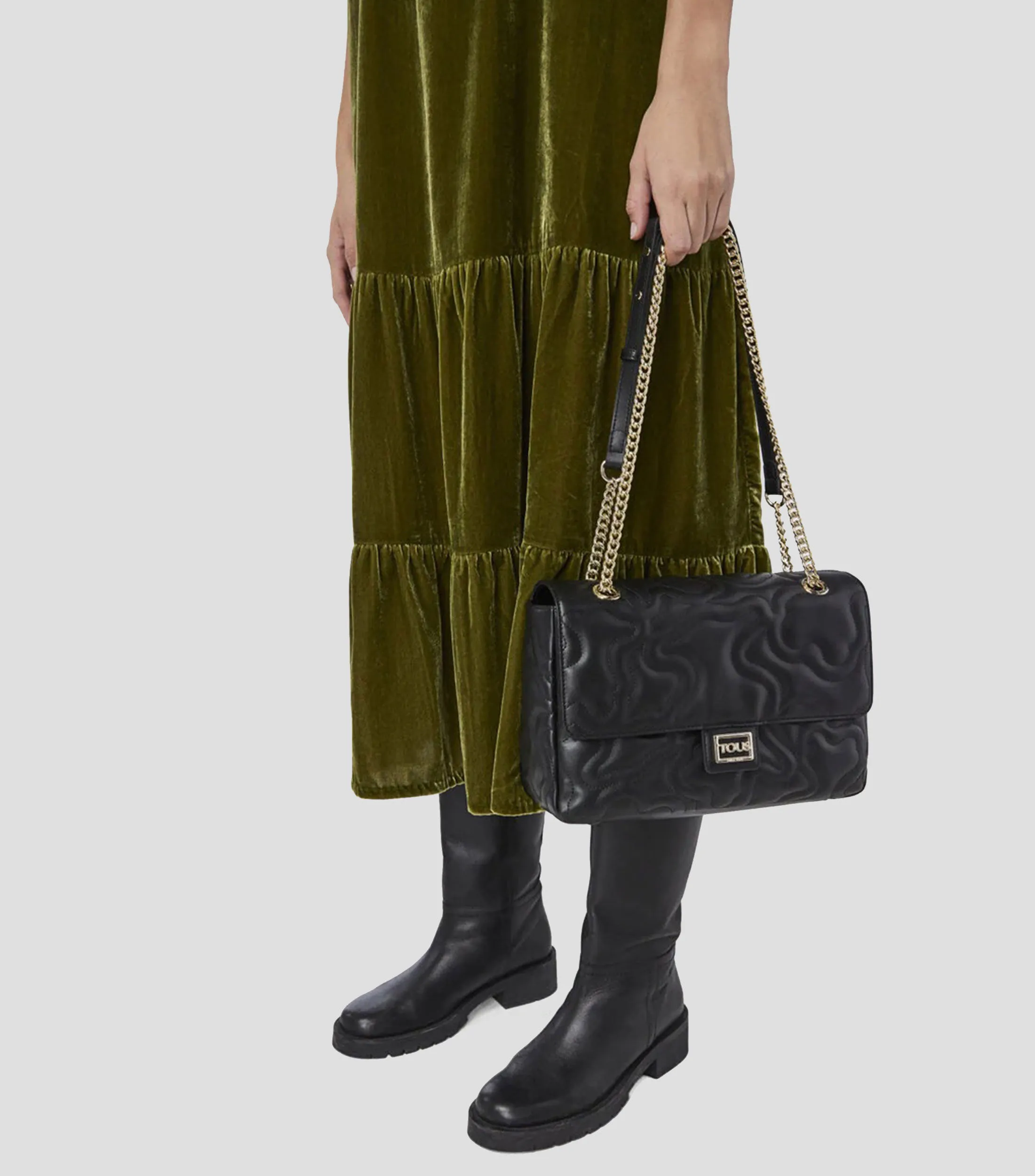 Tous Bolso crossbody negro capitoneado Kaos Dream Mujer