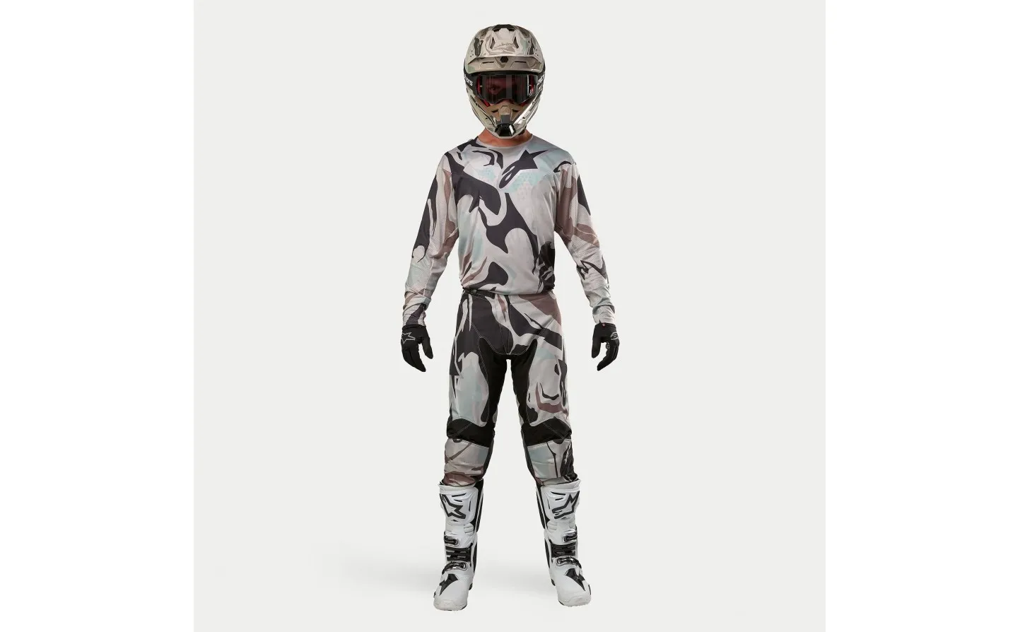 Traje Alpinestars Racer Tactical Camuflaje Gris