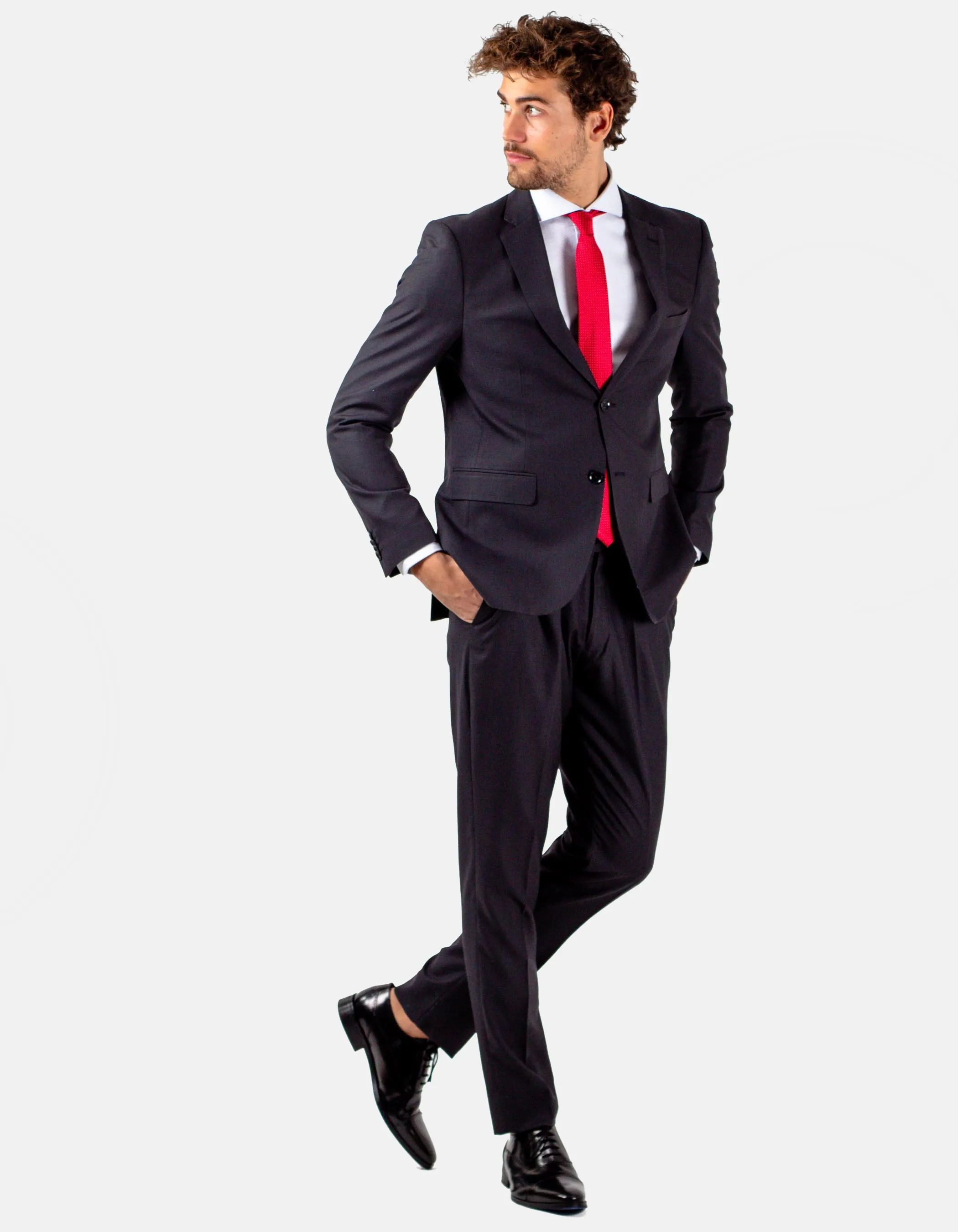 Traje liso fil a fil