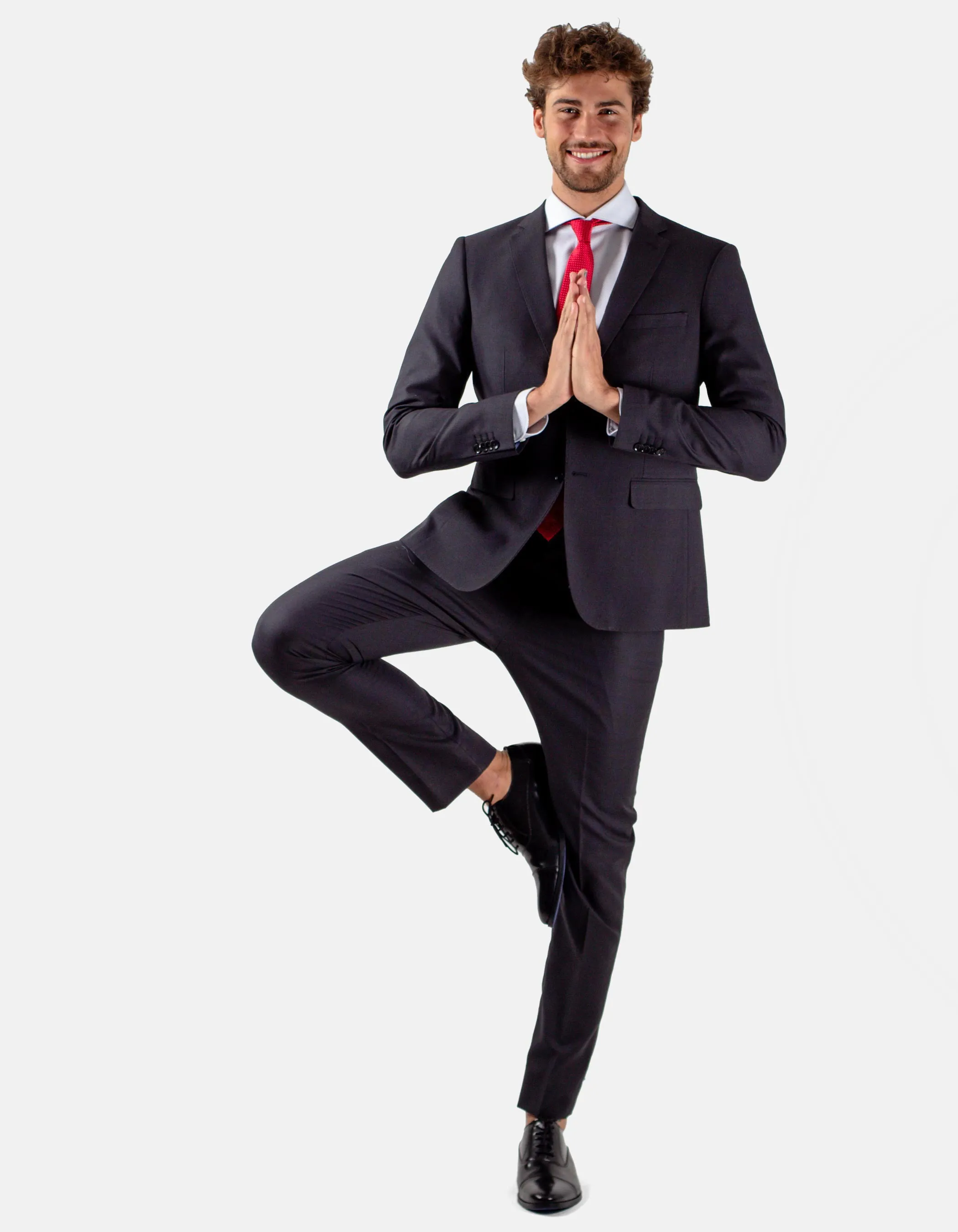 Traje liso fil a fil