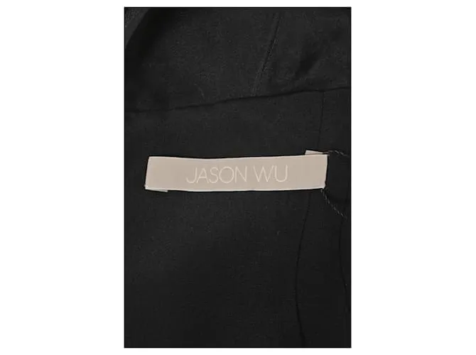 VESTIDO SHEATH CON ESTAMPADO FLORAL XRAY DE JASON WU EN SEDA NEGRA 