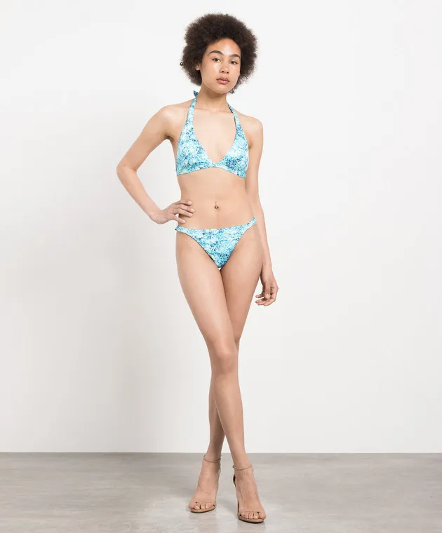 Vilebrequin Blue bodice from Fleche swimsuit in a print