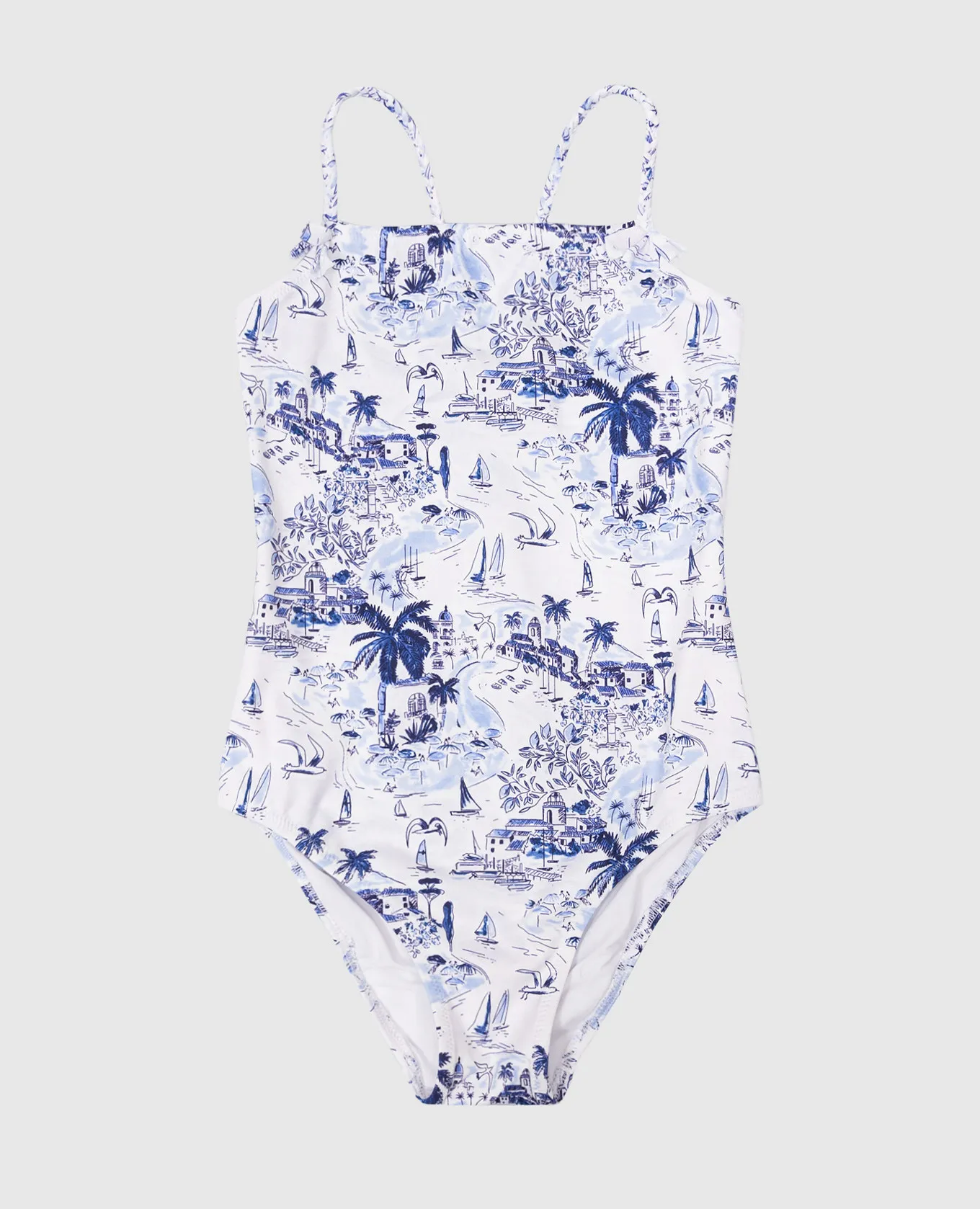 Vilebrequin Children's white swimsuit RIVIERA in print